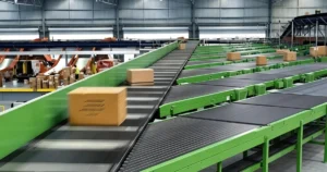 Cross-belt sorter for high-speed warehouse parcel sortation